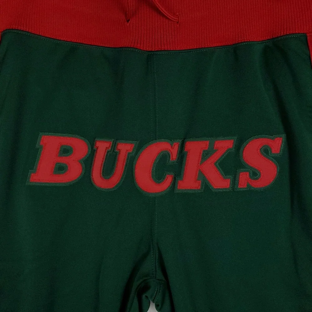 Just Don Milwaukee Bucks Mitchell & Ness NBA‎ XL XLarge Jersey Pants Green NWT